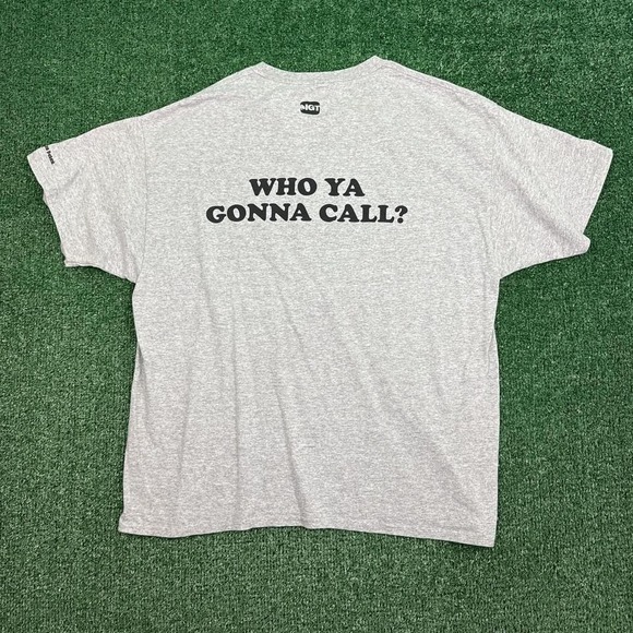 Grey Ghostbusters "who ya gonna call" video slots graphic t-shirt - Picture 2 of 4